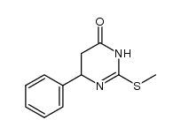 2-methylsulfanyl-6-phenyl-5,6-dihydro-3H-pyrimidin-4-one结构式