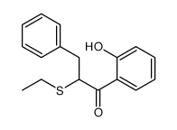 2-ethylsulfanyl-1-(2-hydroxyphenyl)-3-phenylpropan-1-one结构式