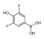 (3,5-二氟-4-羟基苯基)硼酸结构式