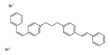 4-(2-phenylethenyl)-1-[3-[4-(2-phenylethenyl)pyridin-1-ium-1-yl]propyl]pyridin-1-ium,dibromide结构式