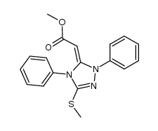 5-(methoxycarbonylmethylene)-3-methylthio-1,4-diphenyl-4,5-dihydro-1,2,4-triazole Structure