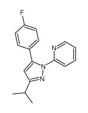 2-[5-(4-fluorophenyl)-3-propan-2-ylpyrazol-1-yl]pyridine结构式