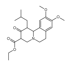 1-isobutyl-9,10-dimethoxy-2-oxo-1,3,4,6,7,11b-hexahydro-2H-pyrido[2,1-a]isoquinoline-3-carboxylic acid ethyl ester结构式