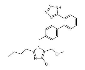2-butyl-4-chloro-5-(methoxymethyl)-1-[[2'-[tetrazole-5-yl]biphenyl-4-yl]methyl]imidazole结构式