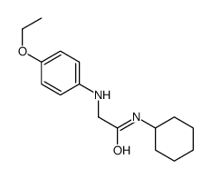 N-cyclohexyl-2-(4-ethoxyanilino)acetamide结构式