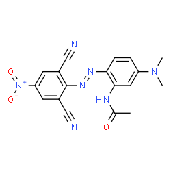 2,6-Dicyano-4-nitro-2'-acetylamino-4'-(dimethylamino)azobenzene结构式