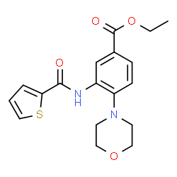 ethyl 4-(morpholin-4-yl)-3-[(thiophen-2-ylcarbonyl)amino]benzoate Structure