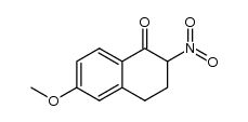 6-Methoxy-2-nitro-1,2,3,4-tetrahydronaphthalin-1-on结构式