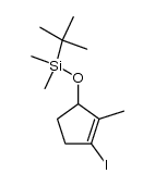 tert-butyl((3-iodo-2-methylcyclopent-2-en-1-yl)oxy)dimethylsilane Structure