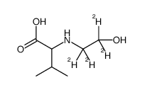 N-2-(Hydroxyethyl)-L-valine-d4结构式