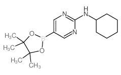 N-CYCLOHEXYL-5-(4,4,5,5-TETRAMETHYL-1,3,2-DIOXABOROLAN-2-YL)PYRIMIDIN-2-AMINE structure