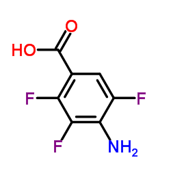 Benzoic acid, 4-amino-2,3,5-trifluoro- (9CI) structure