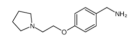 [4-(2-pyrrolidin-1-ylethoxy)phenyl]methanamine Structure