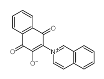 Isoquinolinium,2-(1,4-dihydro-3-hydroxy-1,4-dioxo-2-naphthalenyl)-, inner salt Structure