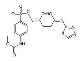 methyl N-[4-[[[4-oxo-4-(1,3,4-thiadiazol-2-ylamino)butanoyl]amino]sulfamoyl]phenyl]carbamate结构式