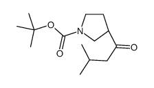 (S)-3-(3-甲基丁酰基)吡咯烷-1-羧酸叔丁酯结构式