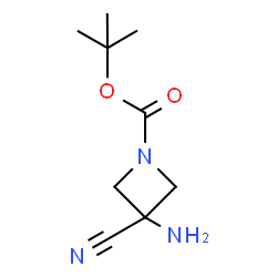 3-氨基-3-氰基氮杂环丁烷-1-羧酸叔丁酯结构式