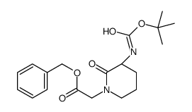 benzyl 2-[(3R)-3-[(2-methylpropan-2-yl)oxycarbonylamino]-2-oxopiperidin-1-yl]acetate结构式