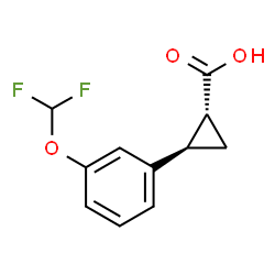 trans-2-(3-(difluoromethoxy)phenyl)cyclopropane-1-carboxylic acid Structure