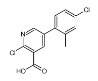 2-chloro-5-(4-chloro-2-methylphenyl)pyridine-3-carboxylic acid结构式