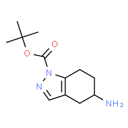 2-Methyl-2-propanyl 5-amino-4,5,6,7-tetrahydro-1H-indazole-1-carboxylate Structure