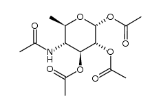 4-Acetamido-1,2,3-tri-O-acetyl-4,6-didesoxy-α-D-glycopyranose Structure