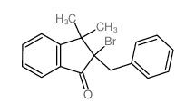 2-benzyl-2-bromo-3,3-dimethyl-inden-1-one结构式