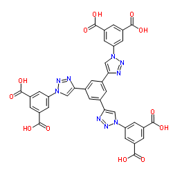 5,5',5''-[Benzene-1,3,5-triyltris(1H-1,2,3-triazole-4,1-diyl)]triisophthalic acid结构式