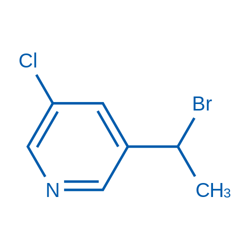 3-(1-溴乙基)-5-氯吡啶结构式