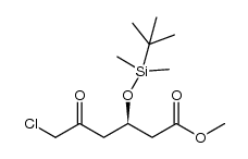 (R)-methyl 3-((tert-butyldimethylsilyl)oxy)-6-chloro-5-oxohexanoate Structure