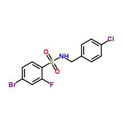 4-Bromo-N-(4-chlorobenzyl)-2-fluorobenzenesulfonamide结构式