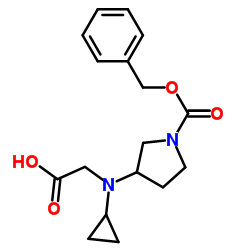 N-{1-[(Benzyloxy)carbonyl]-3-pyrrolidinyl}-N-cyclopropylglycine Structure