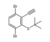 3,6-dibromo-2-(t-butylsulfanyl)(ethynyl)benzene Structure