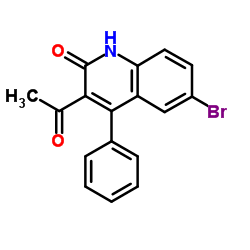 3-ACETYL-6-BROMO-4-PHENYLQUINOLIN-2(1H)-ONE structure
