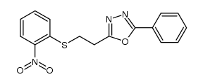 2-(2-((2-nitrophenyl)thio)ethyl)-5-phenyl-1,3,4-oxadiazole结构式