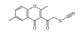 2,6-Dimethyl-3-(2-thiocyanato-acetyl)-chromen-4-one结构式