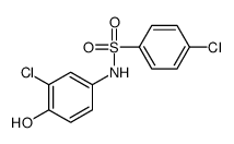 4-chloro-N-(3-chloro-4-hydroxyphenyl)benzenesulfonamide结构式