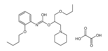 Carbamic acid, (2-butoxyphenyl)-, 1-(1-piperidinylmethyl)-2-propoxymet hyl ester, ethanedioate (1:1) Structure