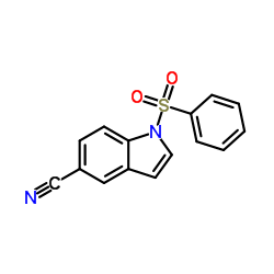 1-(苯磺酰基)-1H-吲哚-5-碳腈结构式