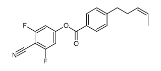 (4-cyano-3,5-difluoro-phenyl) 4-[(E)-pent-3-enyl]benzoate结构式