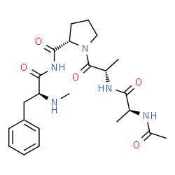 acetyl-alanyl-alanyl-prolyl-(N-methyl)phenylalaninamide结构式
