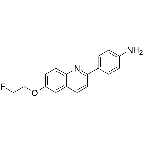 4-[6-(2-氟乙氧基)-2-喹啉基]苯胺结构式