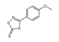 3-(p-methoxyphenyl)-1,4,2-dithiazole-5-thione结构式