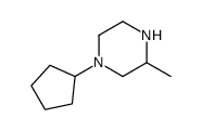 1-CYCLOPENTYL-3-METHYL-PIPERAZINE Structure