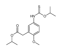 propan-2-yl 2-[2-methoxy-5-(propan-2-yloxycarbothioylamino)phenyl]acetate结构式