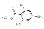 2,6-二羟基-4-甲基苯甲酸甲酯结构式