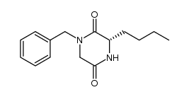 1-Benzyl-3(S)-n-butylpiperazine-2,5-dione Structure