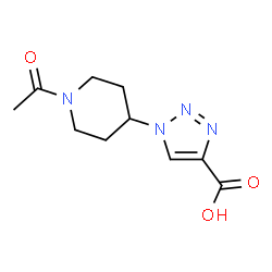 1-(1-acetylpiperidin-4-yl)-1H-1,2,3-triazole-4-carboxylic acid结构式