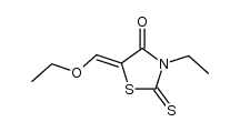 5-ethoxymethylene-3-ethyl-2-thioxo-thiazolidin-4-one Structure