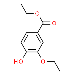 Benzoic acid, 3-ethoxy-4-hydroxy-, ethyl ester (9CI) Structure